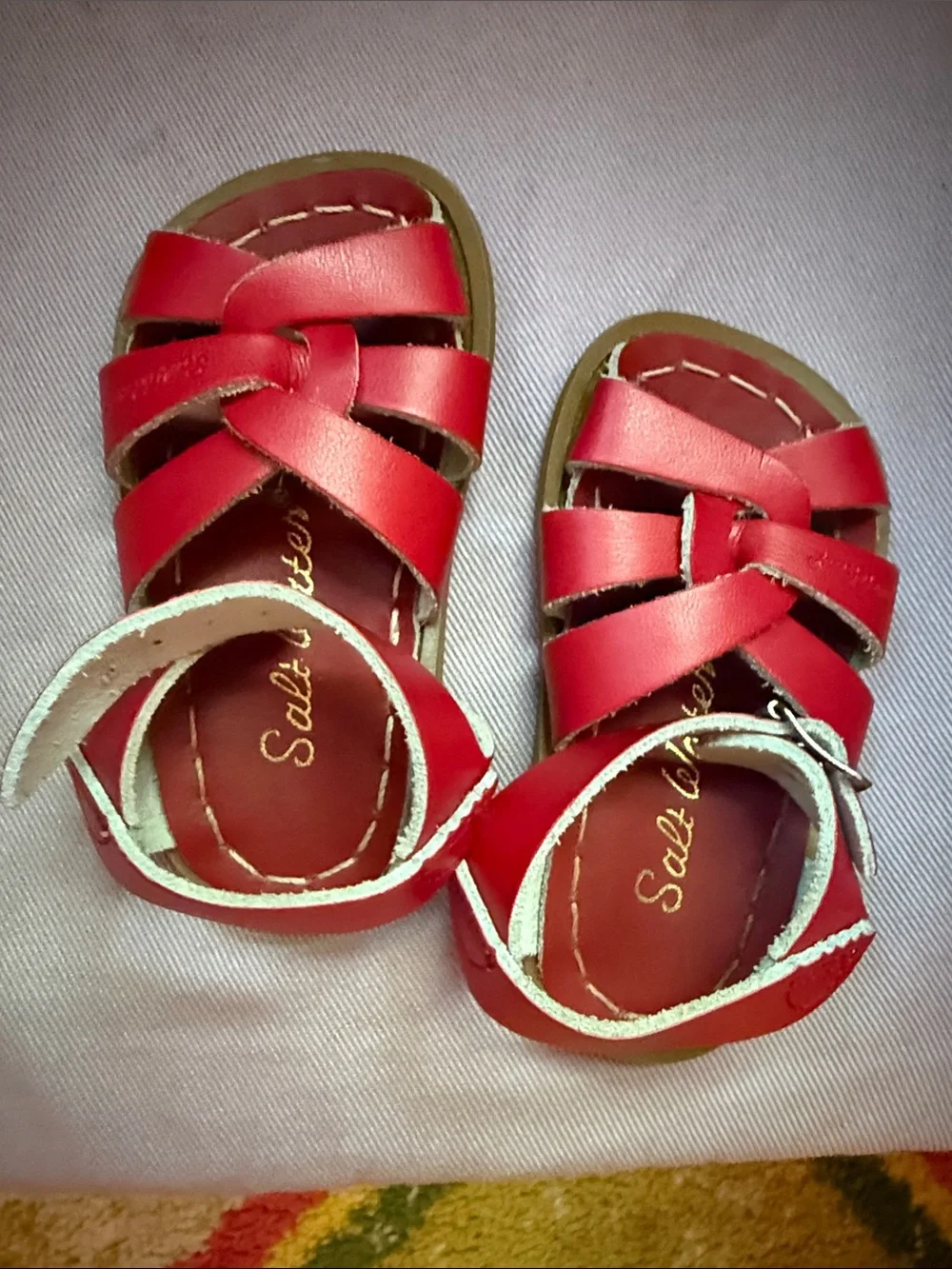 Saltwater Kids Sandals - Red 4